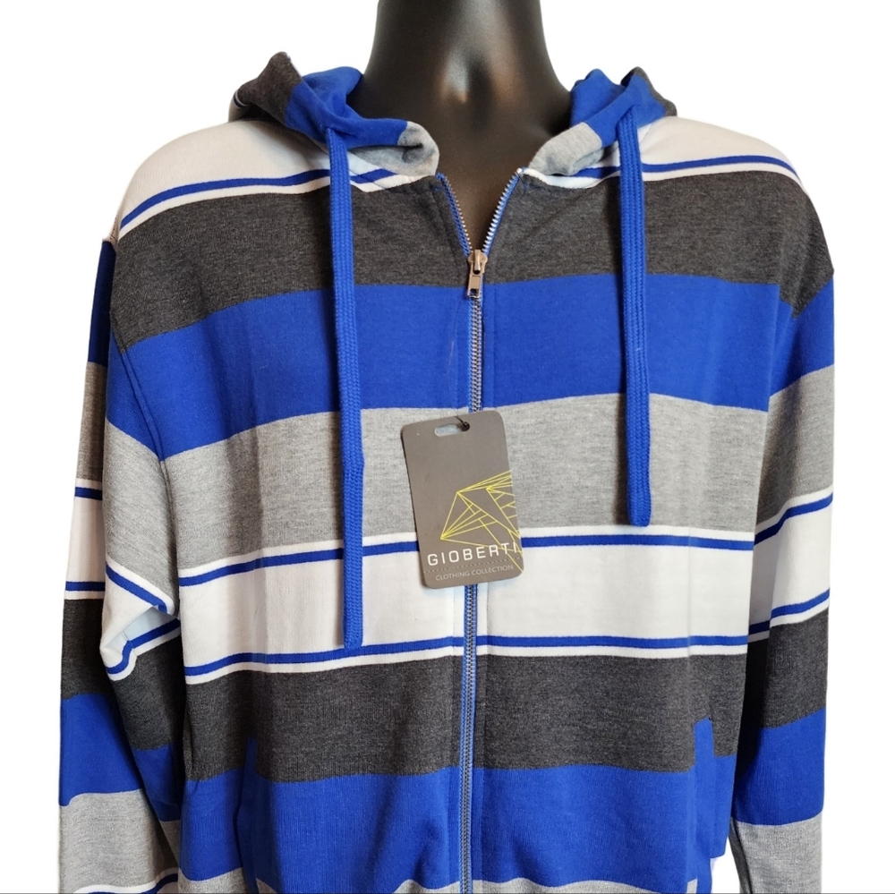 Gioberti Hooded Zip-Up Sweatshirt Size Large